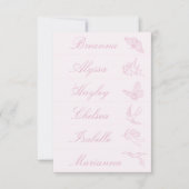 Brautparty Empfang Gästekarte 6 in 1 Ankündigung (Vorderseite)