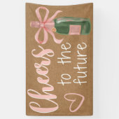 Brautparty Engagement Partei rosa Anrufer Banner (Vertikal)