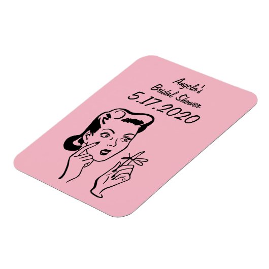 Brautparty-Erinnerung oder Keepake-Magnet Magnet (Linke Seite)