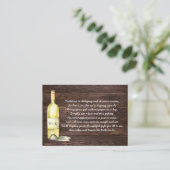 Brautparty-Etikett für Weinflaschen Begleitkarte (Stehend Vorderseite)