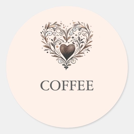 Brautparty-Etiketten für Kaffee-Bar Runder Aufkleber (Vorderseite)