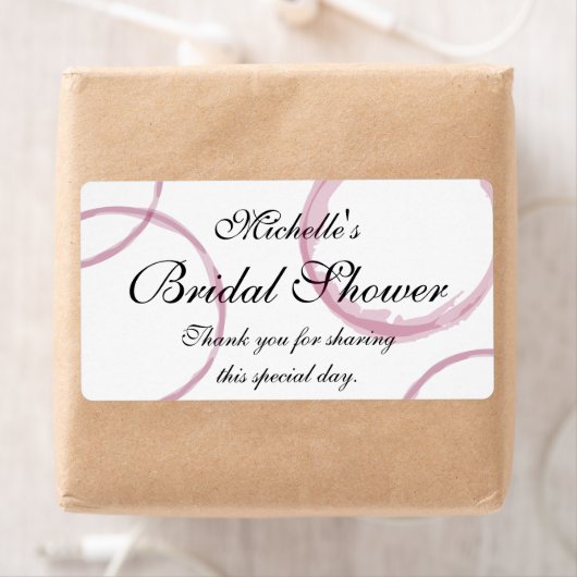 Brautparty-Etiketten mit Weinfleckringen (Insitu)