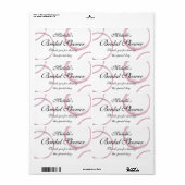 Brautparty-Etiketten mit Weinfleckringen (Vorne)