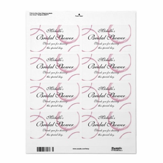 Brautparty-Etiketten mit Weinfleckringen (Vorne)