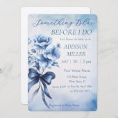 Brautparty "Etwas Blau bevor ich tue" Einladung (Vorne/Hinten)