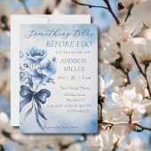 Brautparty "Etwas Blau bevor ich tue" Einladung