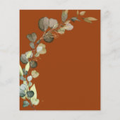 Brautparty Eucalyptus Burnt Orange Einladung (Rückseite)