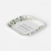 Brautparty Eucalyptus Greenery Boho Garden Pappteller (Gewinkelt)