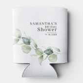 Brautparty Eucalyptus Minimalistisch Dosenkühler (Rückseite)