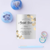 Brautparty eucalyptus silver Haushaltseinladung Flyer (Einzeln)