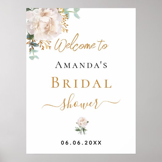 Brautparty Eukalyptus-Blütengrün Poster (Vorne)