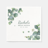 Brautparty Eukalyptus Greenery Custom Paper Serviette (Vorderseite)