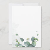 Brautparty Eukalyptus Greenery Einladung (Rückseite)