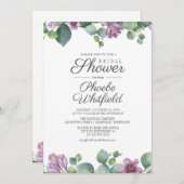 Brautparty Eukalyptus Greenery Einladung (Vorne/Hinten)