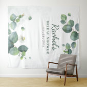 Brautparty Eukalyptus Greenery Moderne Botanische Wandteppich (Beispiel (Horizontal))