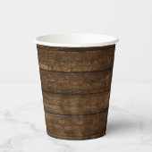 Brautparty Eukalyptus Greenery Rustikales Holz Pappbecher (Rückseite)