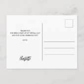 Brautparty Eukalyptus grün Danke Karte (Rückseite)