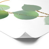 Brautparty Eukalyptus grün Empfang Poster (Ecke)