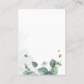 Brautparty Eukalyptus Grüne Einladung (Rückseite)