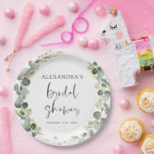 Brautparty Eukalyptus Grüne Sukkulent Pappteller (Party)