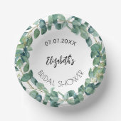 Brautparty-Eukalyptus-Grünkranz Pappteller (Vorderseite)