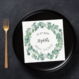 Brautparty-Eukalyptus-Grünkranz Serviette