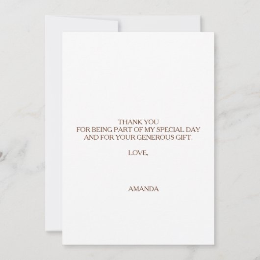 Brautparty-Eukalyptus-Rose Rosa Dankeskarte (Rückseite)