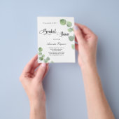 Brautparty Eukalyptus-Skript-Haushaltseinladung Flyer (Gruppe)