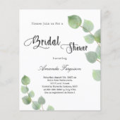 Brautparty Eukalyptus-Skript-Haushaltseinladung Flyer (Vorne)