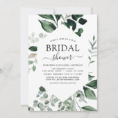 Brautparty Eukalyptus Spring Greenery Einladung (Vorderseite)