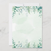 Brautparty Eukalyptus-Wald Einladung (Rückseite)