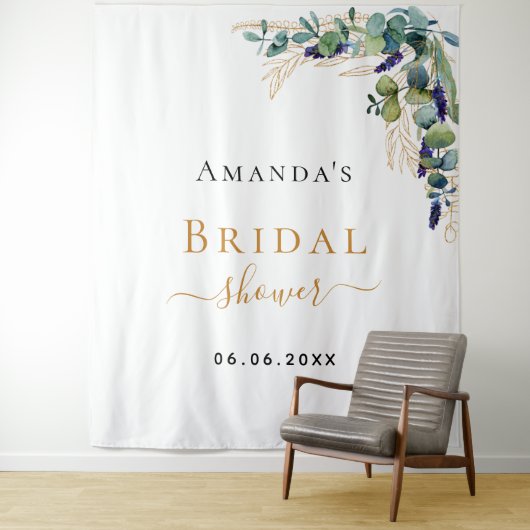 Brautparty-Eukalyptusgrün Wandteppich (Beispiel)