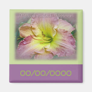 Brautparty Extravagant Rosa Taglilie Blossom Magnet