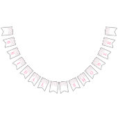 Brautparty-Fahnen-Rosa-SilberConfetti Wimpelkette (Alle)