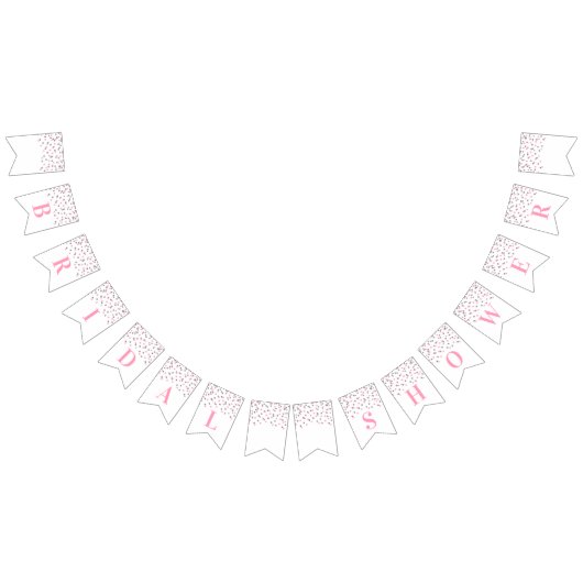 Brautparty-Fahnen-Rosa-SilberConfetti Wimpelkette (Alle)