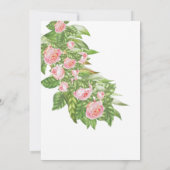 Brautparty Fahrplan 💐 Frühjahr Rosa Rose Einladung (Rückseite)