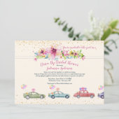 Brautparty-Fahrt durch Einladung (Stehend Vorderseite)