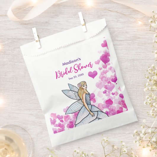 Brautparty Fairy Princess Pink Hearts Fashion P Geschenktütchen (Ausgeschnitten)