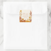 Brautparty "Fall in Liebe" Vielen Dank Quadratischer Aufkleber (Tasche)