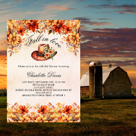 Brautparty fallen Liebe Cowgirl Blume Luxus Einladung