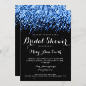 Brautparty Falling Stars "Sapphire Blue" Einladung (Vorne/Hinten)