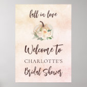 Brautparty fällt in Liebe Kürbiscreme Empfang Poster (Vorne)