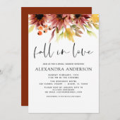 Brautparty fällt in Liebe Sonnenblumen Einladung (Vorne/Hinten)