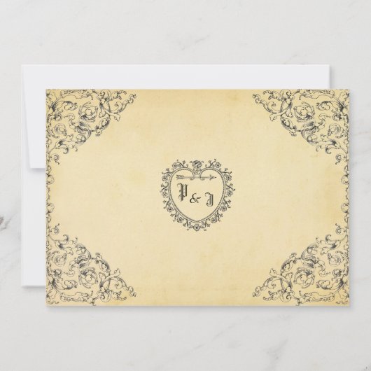 Brautparty, Fantasy märchenhaft, romantisch Einladung (Rückseite)