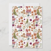 Brautparty farbenfrohe Blume Vögel dekorieren Einladung (Rückseite)