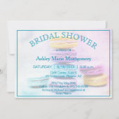 Brautparty Farbenfrohe Macaron-Cookies Einladung (Vorderseite)