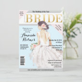 Brautparty Fashion Magazine Einladung (Stehend Vorderseite)