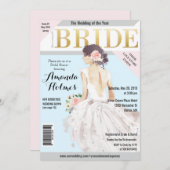 Brautparty Fashion Magazine Einladung (Vorne/Hinten)