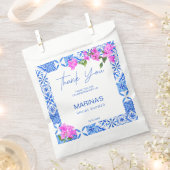 Brautparty favorisiert Blue Tiles Bougainvillea Geschenktütchen (Ausgeschnitten)