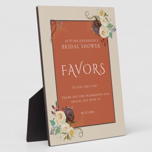 Brautparty-Favoriten für Herbst-Rose Fotoplatte (Seite)